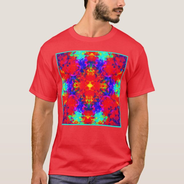 Camiseta Vibrantes colores brillantes Patrón de arte (Anverso)