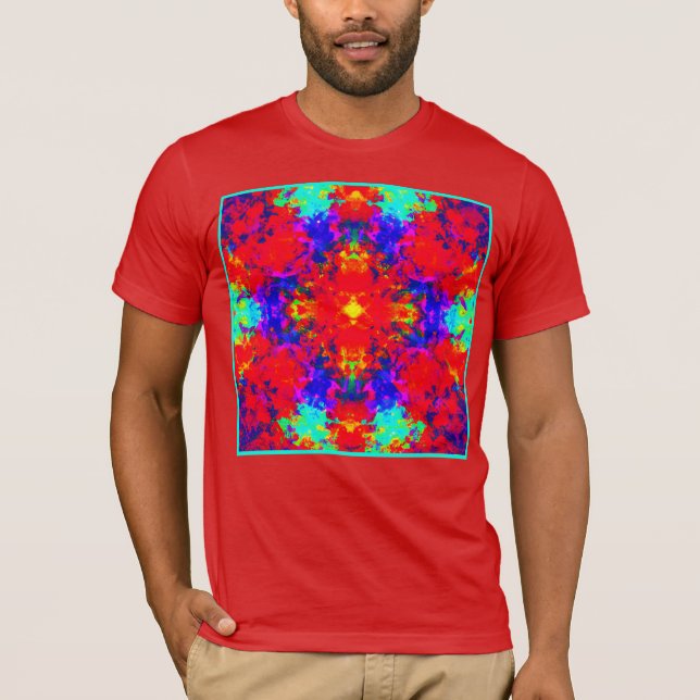 Camiseta Vibrantes colores brillantes Patrón de arte (Anverso)