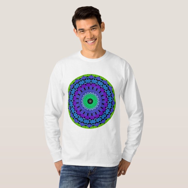 Camiseta Vibrantes Motivos Círculos Motivos Coloridos Patro (Anverso completo)