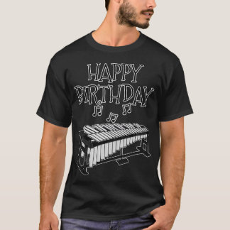 Camiseta Vibraphone Happy Birthday Vibraphonist Percusation