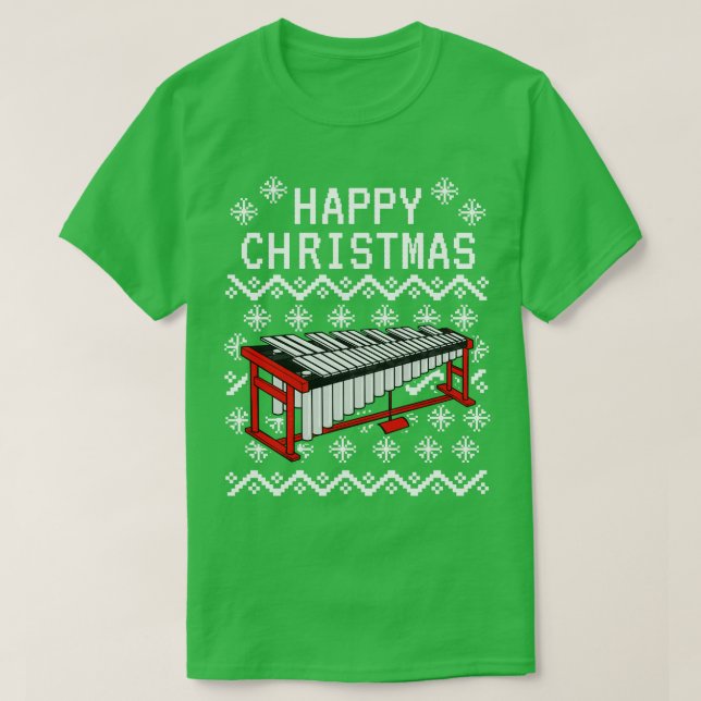 Camiseta Vibraphone Navidades feos Músico violfonista Xm (Diseño del anverso)
