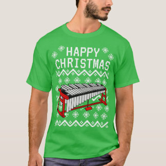 Camiseta Vibraphone Navidades feos Músico violfonista Xm