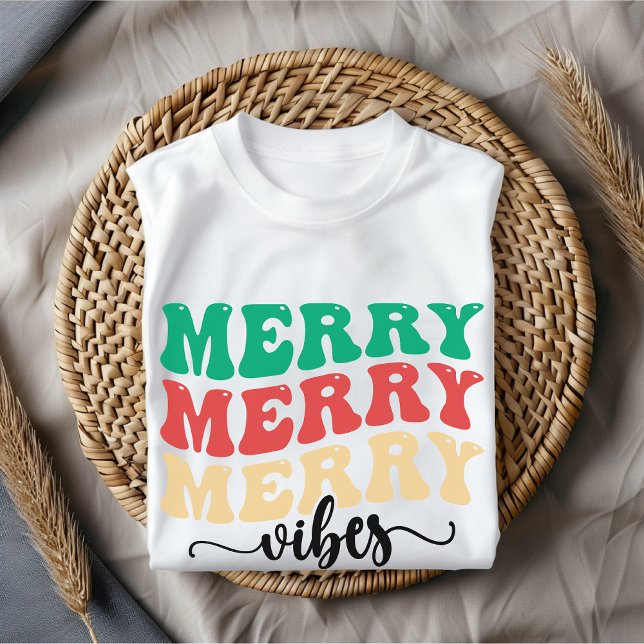 Camiseta vibras alegres, Camiseta Feliz Navidad, F (merry vibes shirt, merry christmas shirt, christmas vibes shirt, festive shirt, holiday shirt)
