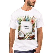camiseta vibras de verano coco exótico
