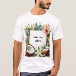 camiseta vibras de verano coco exótico