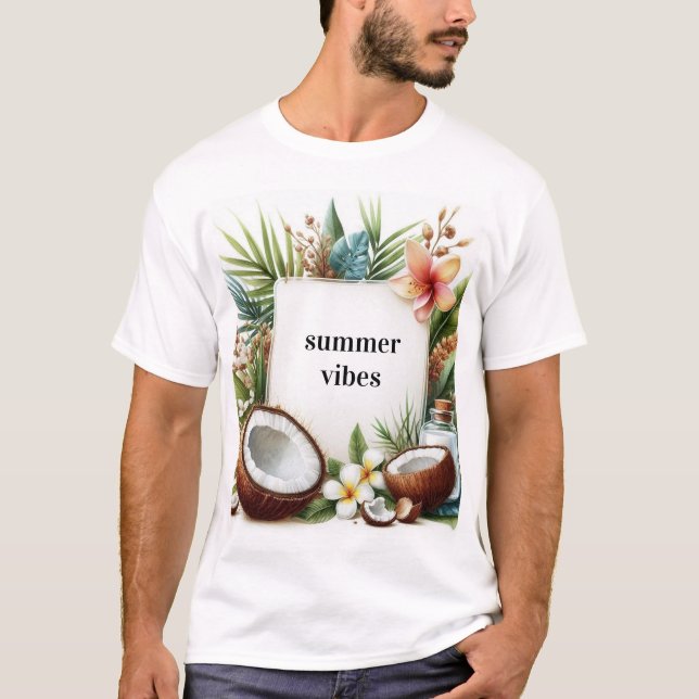 camiseta vibras de verano coco exótico (Anverso)