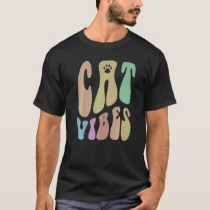 Camiseta VIBRAZIONI retró de GATO Patitas Humor Amante de M