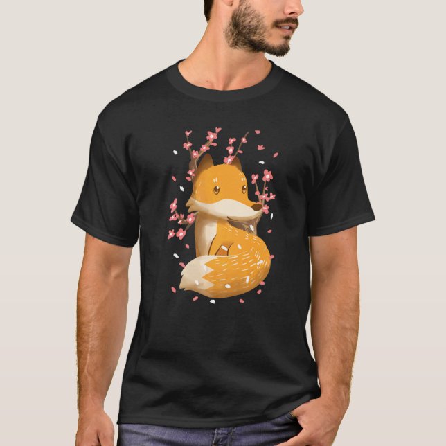 Camiseta Vicario de flores de flores de cerezo japonés Fox  (Anverso)