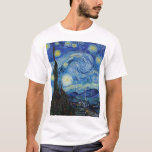 Camiseta Vicent Van Gogh Starry Night Vintage Bella Artes<br><div class="desc">Camiseta del Bella Artes Vicent Van Gogh Starry Night Vintage</div>