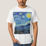 Camiseta Vicent Van Gogh Starry Night Vintage Bella Artes<br><div class="desc">Camiseta del Bella Artes Vicente Van Gogh Starry Night Vintage</div>