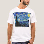 Camiseta Vicent Van Gogh Starry Night Vintage Bella Artes<br><div class="desc">Camiseta del Bella Artes Vicent Van Gogh Starry Night Vintage</div>