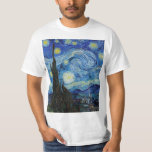 Camiseta Vicent Van Gogh Starry Night Vintage Bella Artes<br><div class="desc">Camiseta del Bella Artes Vicente Van Gogh Starry Night Vintage</div>