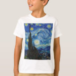 Camiseta Vicent Van Gogh Starry Night Vintage Bella Artes<br><div class="desc">Camiseta del Bella Artes Vicente Van Gogh Starry Night Vintage</div>