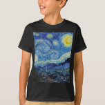 Camiseta Vicent Van Gogh Starry Night Vintage Bella Artes<br><div class="desc">Camiseta del Bella Artes Vicente Van Gogh Starry Night Vintage</div>