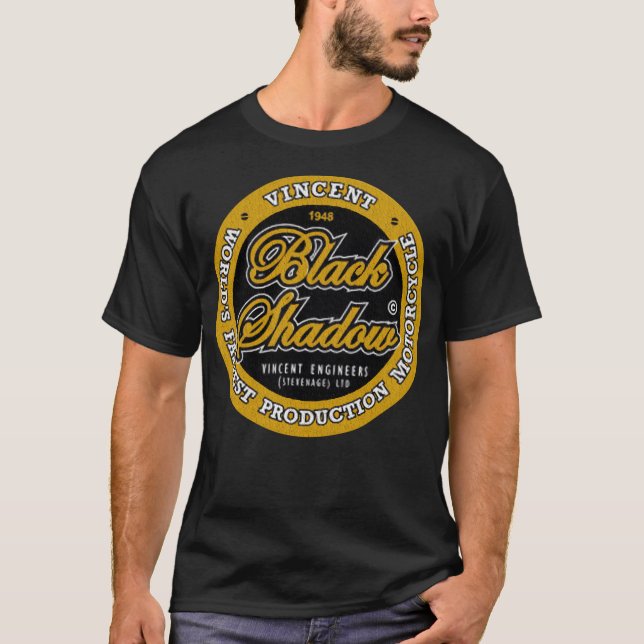 Camiseta Vicente Black Shadow Vintage (Anverso)