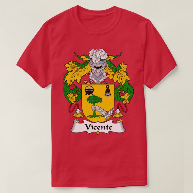 Camiseta Vicente Escudo de Armas Centro Familiar (Diseño del anverso)