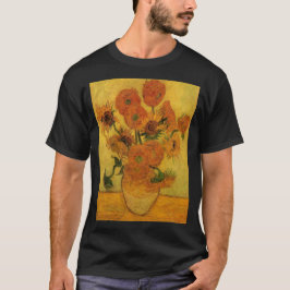 Camiseta Vicente van Gogh Vase de Vida Fija con 15 girasole
