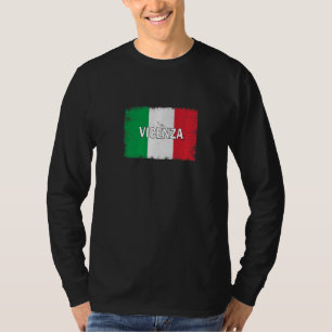 Camiseta Vicenza Italia Ciudad Con Bandera Italiana