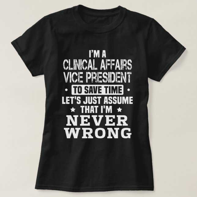 Camiseta Vicepresidente de Asuntos Clínicos (Diseño del anverso)