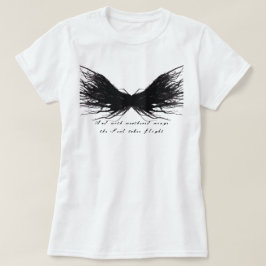 Camiseta Vicios Abstracto Alas Negras Arte de Tinta Alcohól