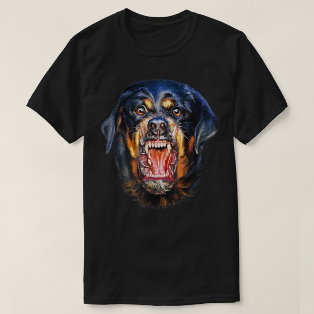 Camiseta Vicious Rottweiler Dog Barking  (Diseño del anverso)