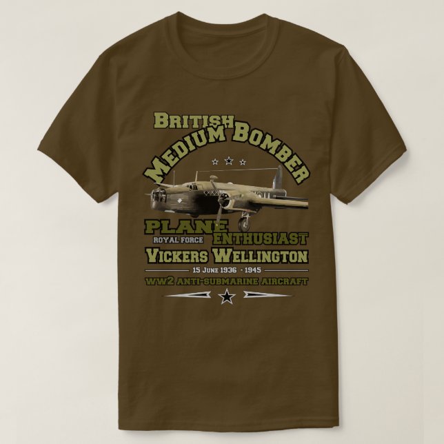 Camiseta Vickers Wellinton British Medium Bomber (Diseño del anverso)