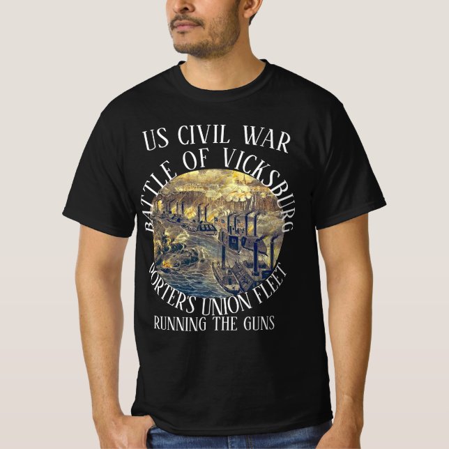 CAMISETA VICKSBURG FLOTA DE LA UNIÓN DE PORTERO DE GUERRA C (Anverso)