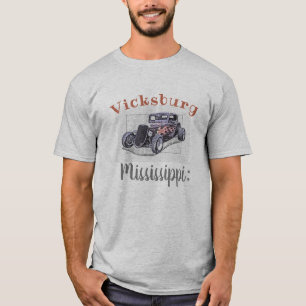 Camiseta "Vicksburg Mississippi:" Vintage Hotrod