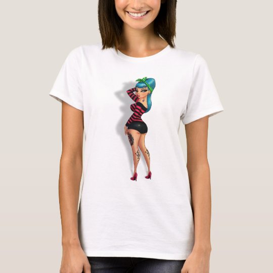 Camiseta Vicky Licious - modelo modelo voluptuoso