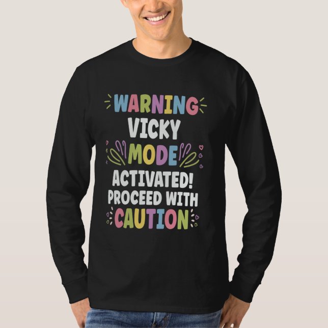 Camiseta VICKY Personalized Name Funny Cute Custom VICKY Na (Anverso)