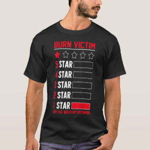 Camiseta Víctima quemada Conciencia de sobreviviente quema