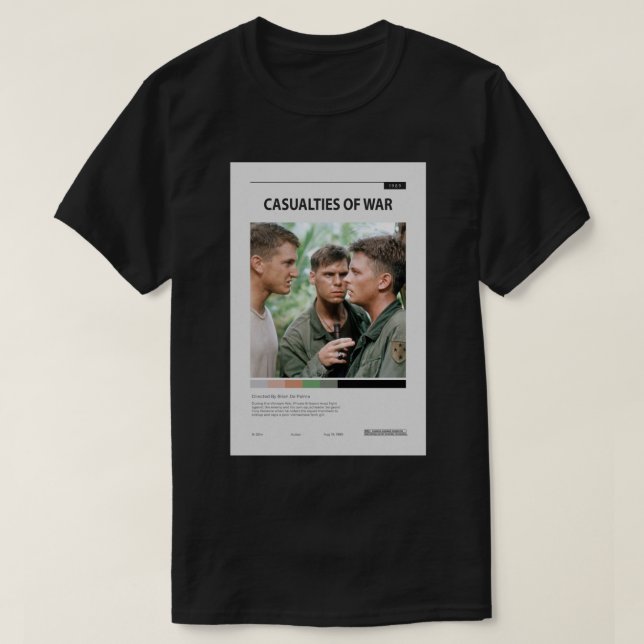 Camiseta Víctimas del poster de cine de guerra 1989.png (Diseño del anverso)