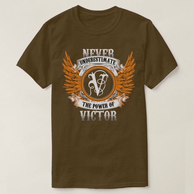 Camiseta Victor Name Shirt Nunca Subestima El Poder De (Diseño del anverso)