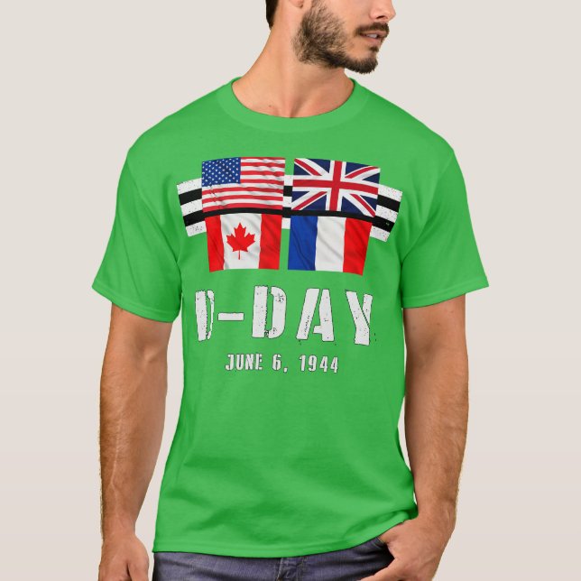 Camiseta Victoria aliada el día en Normandía en la Segunda  (Anverso)
