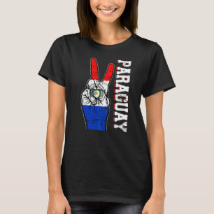 Camiseta Victoria angustiada Dos Dedos Bandera Paraguay Pat