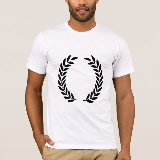 Camiseta Victoria Clásica de la Guerra de Laurel Negro. (Anverso)