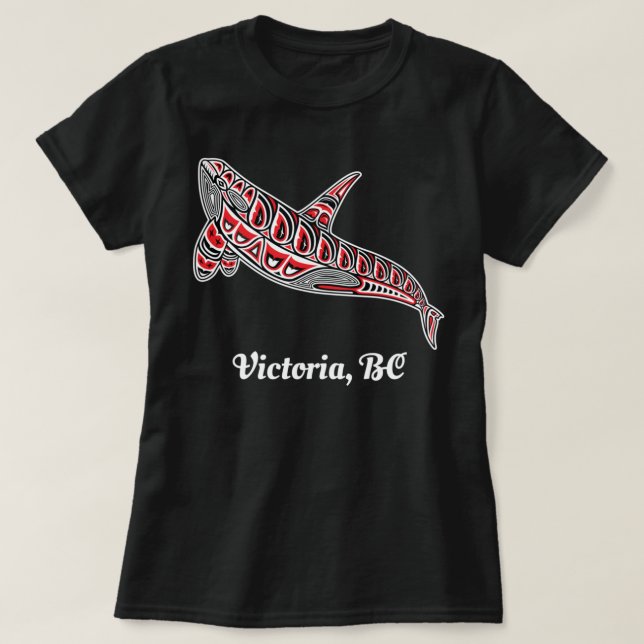 Camiseta Victoria, Columbia Británica Nativa de Canadá (Diseño del anverso)