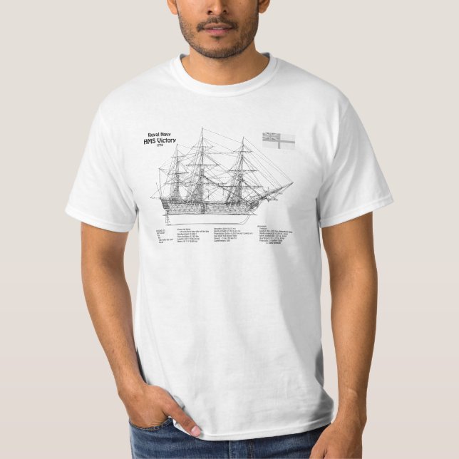 Camiseta Victoria de HMS - Planes de trazado de los buques  (Anverso)
