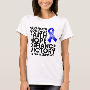 Camiseta Victoria de la fuerza de la esperanza del cáncer