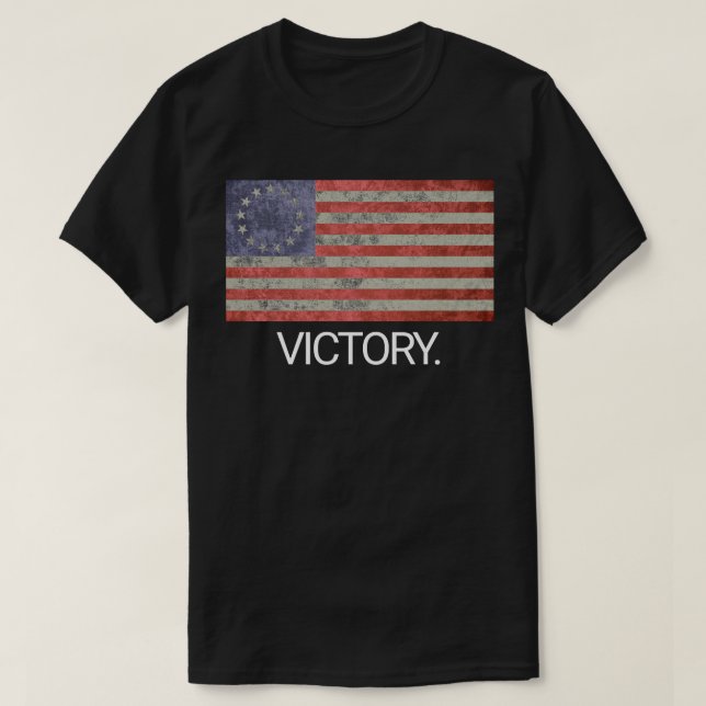 Camiseta Victoria del americano de la bandera de Betsy Ross (Diseño del anverso)