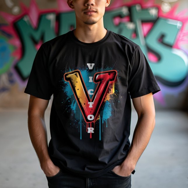 Camiseta Victoria en las calles: Grafiti Personalizable "V" (Subido por el creador)