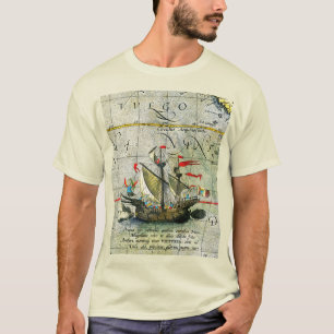 Camiseta Victoria, mapa de antigüedades Océano Pacífico