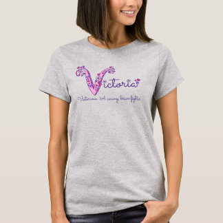 Camiseta Victoria Monograma V nombre y significa bebé enter