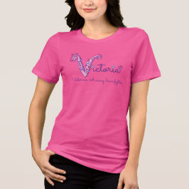 Camiseta Victoria Monograma V nombre y significa bebé enter