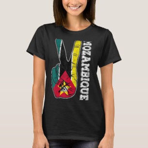 Camiseta Victoria retro Dos dedos bandera de Mozambique Pat