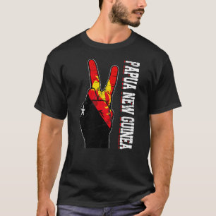 Camiseta Victoria Retro Dos Dedos Papúa Nueva Guinea Bander
