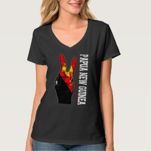 Camiseta Victoria Retro Dos Dedos Papúa Nueva Guinea Bander