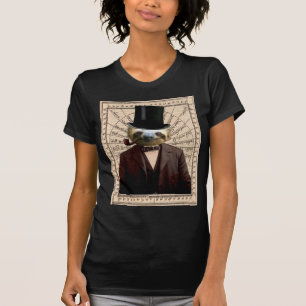 Camiseta Victorian Steampunk del hombre de la pereza