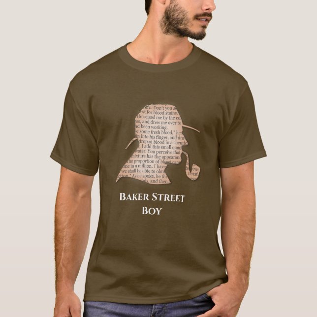 Camiseta Victoriano, detective del eslogan Baker Street Boy (Anverso)