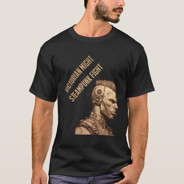 Camiseta Victoriano Steampunk Sentinel Gears Of Courage (Anverso)